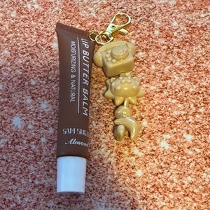 Lip gloss charm keychain